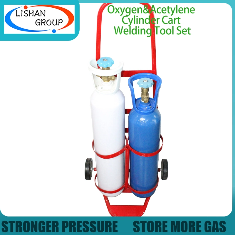 Industrial-Strength Acetylene Oxygen Cylinder Dolly with Pneumatic Wheels