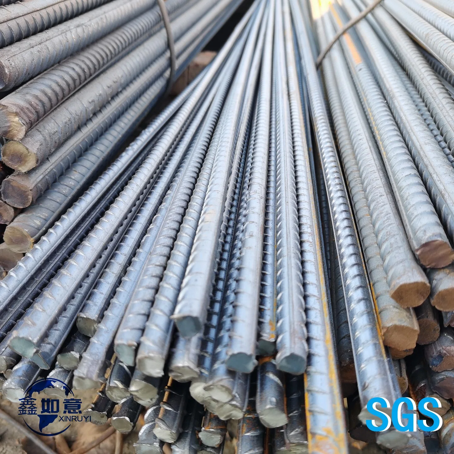 Screw-Thread Steel Rebar 9m 12m Long Hrb300 HRB335 Hrb400e Grade Coiled Reinforcing Bar