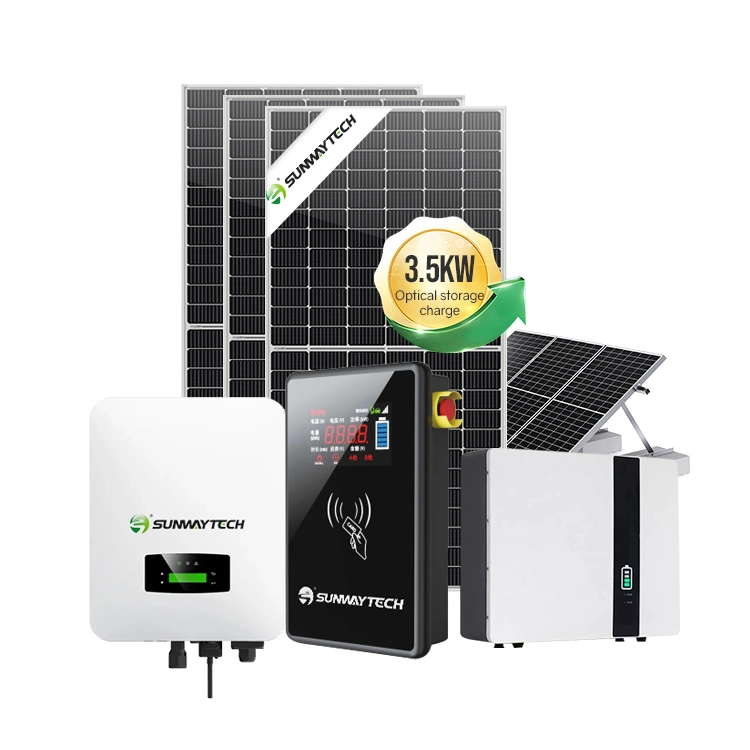 Armazenamento 3.5Kw Híbrido Solar Power System para introdução no sistema de energia solar com bateria de lítio de Armazenamento de Energia do Sistema Solar Carregador EV