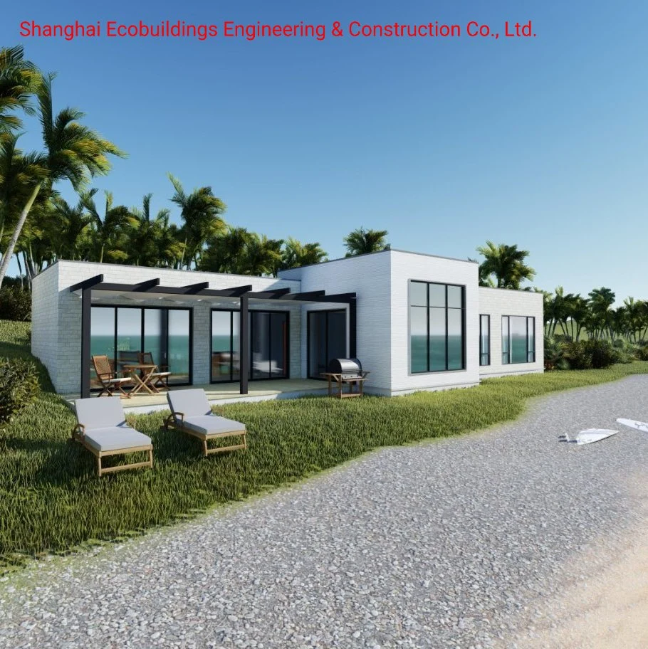 New Style Steel Structure Modern House Comfortable Living Prefabricated Home Facing The Sea