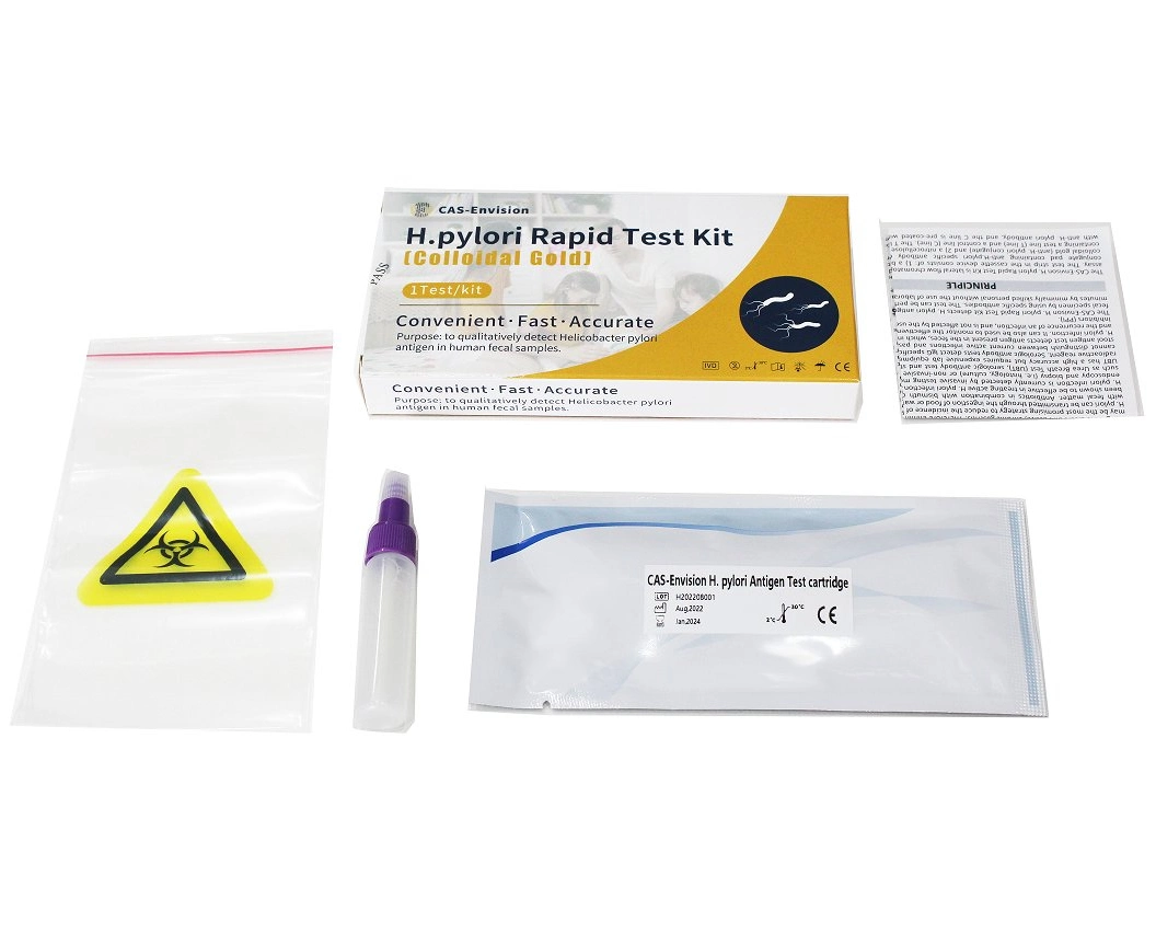 Rapid Diagnostic Test Strip Antigen Rapid H. Pylori Antigen Stool Helicobacter Cassette H. Pylori AG Test Kit