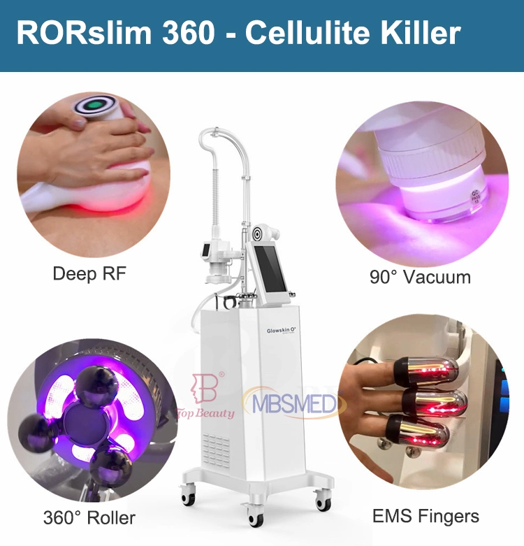 360 Rotating RF Weight Loss Radio Frequency Skin Tightening Body Shape Vacuum Roller Slimming Machine
