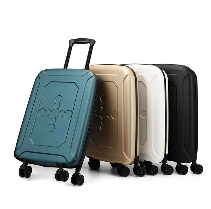 Custom Logo Foldable Travel 4 Rolling Wheels Trolley Suitcase Business Luggage