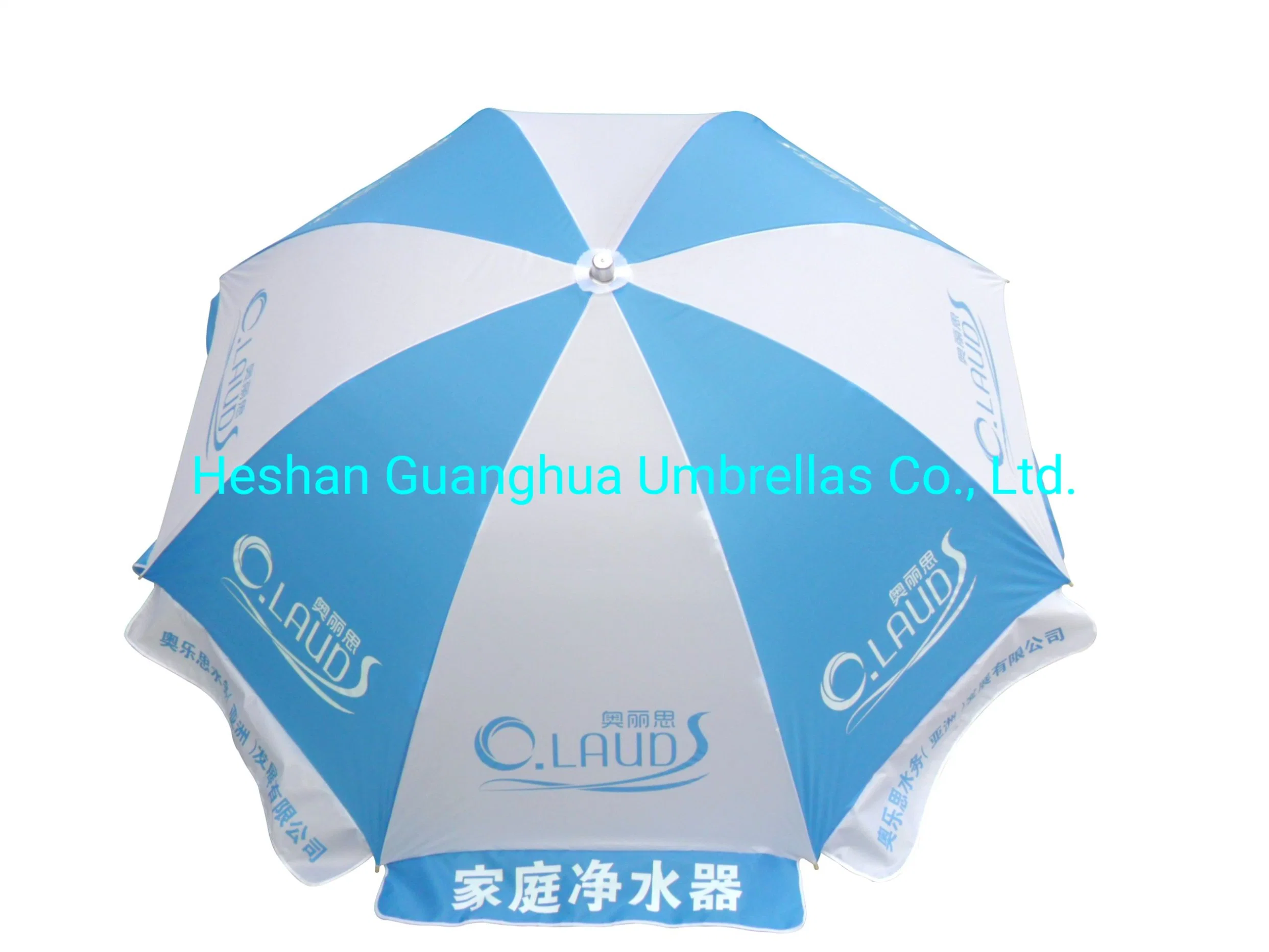 Customized Sublimation Printed Outdoor Promotional Parasol Beach Umbrella