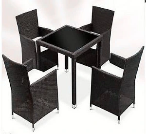 5PCS Rattan Garden Dining Furniture Set Rattan Outdoor Furniture