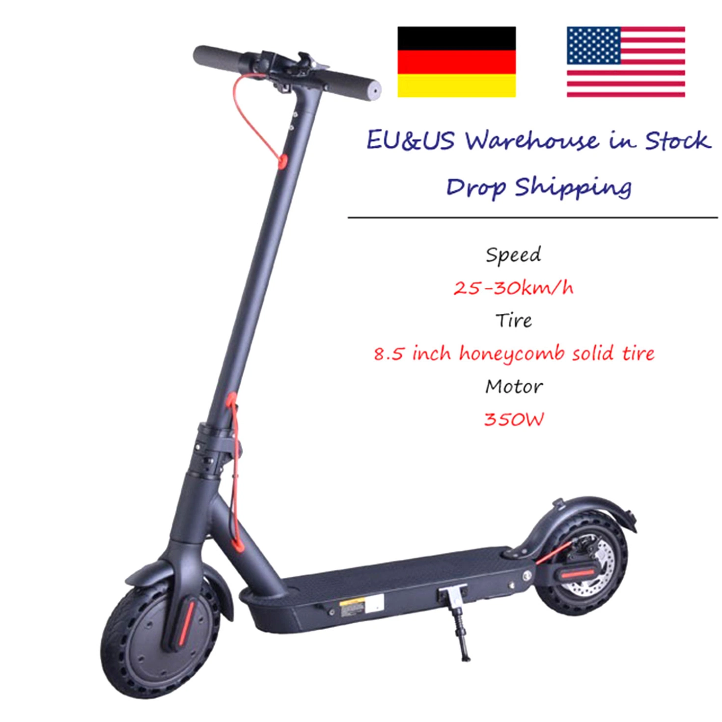 Us EU Warehouse Fast E Scooter Electric Free Shipping with APP Electric Scooters Adults