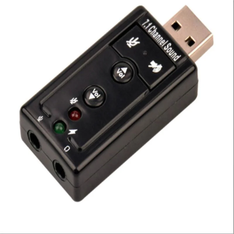 Drive-Free Button USB Sound Card External Channel Independent Computer Sound Card Adapter
