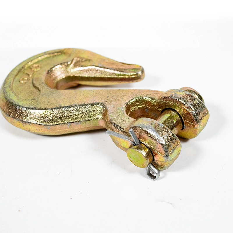 China Manufacturer G70 Galvanized Carbon Steel Chain Lifting Clevis Grab Hook