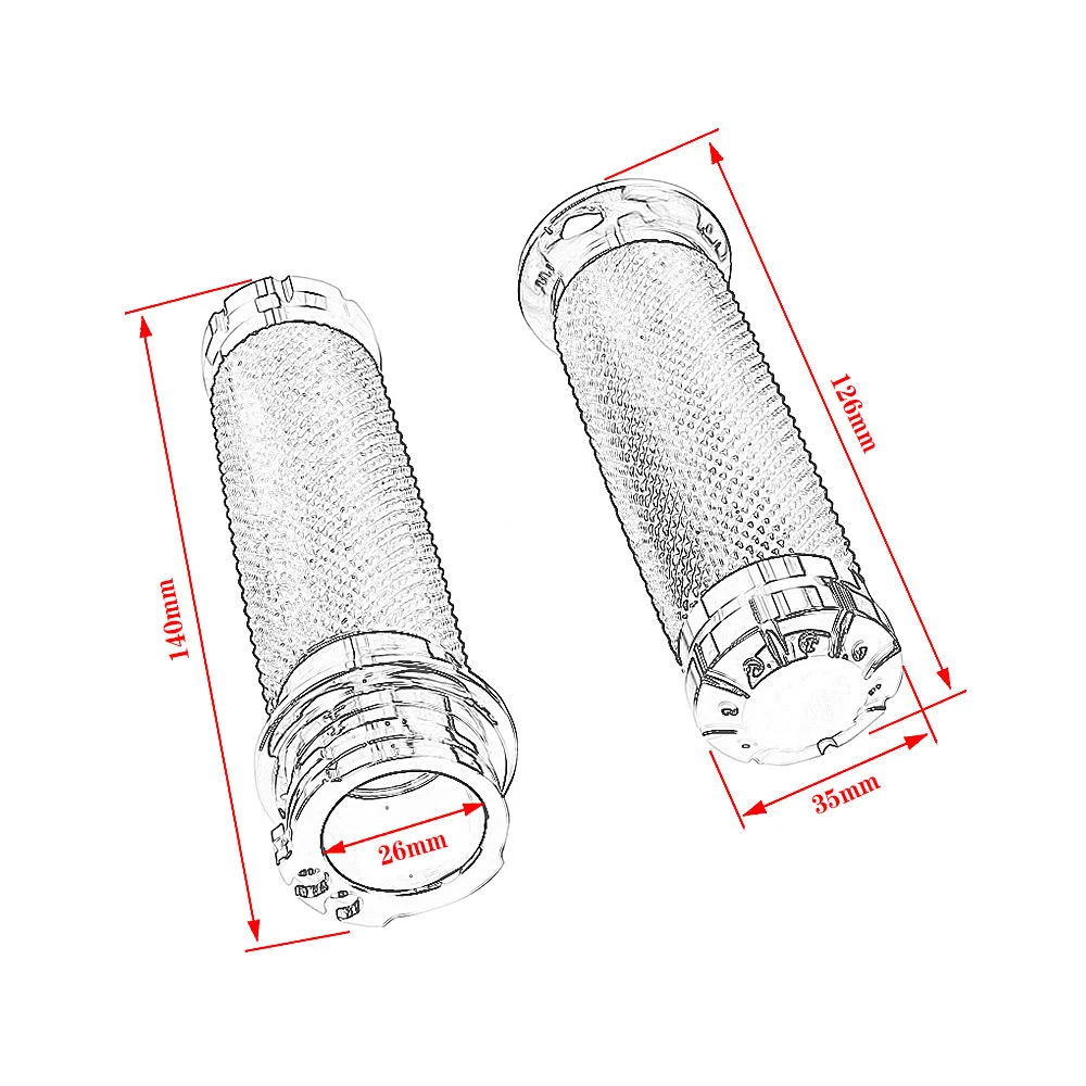 Empuñaduras modificadas de aleación de aluminio CNC Manillar de motocicleta Empuñadura de goma para motocicleta