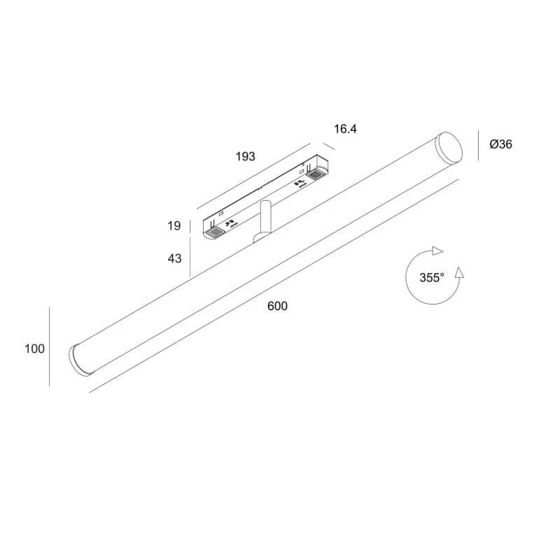 Adjustable Magnetic Tracklights LED Bar with Diffused Light