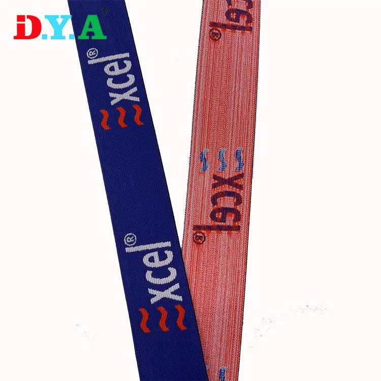 Custom Logo Jacquard Elastic Band Soft Nylon Jacquard Elastic Waistband for Underwear Garment