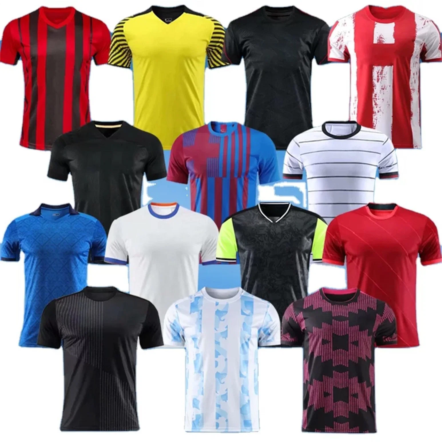 Custom logo Men respirant Full Printed Blank Short Sleeve entraînement Maillot de football Club suit Sportswear uniforme