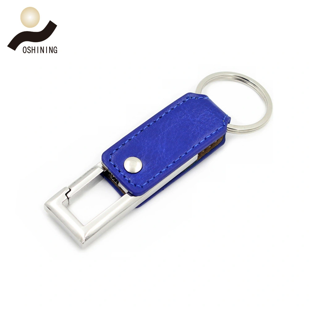 Custom Imprint Engraved OEM Logo USB Flash Leather Pen Drives (USB-LT037)