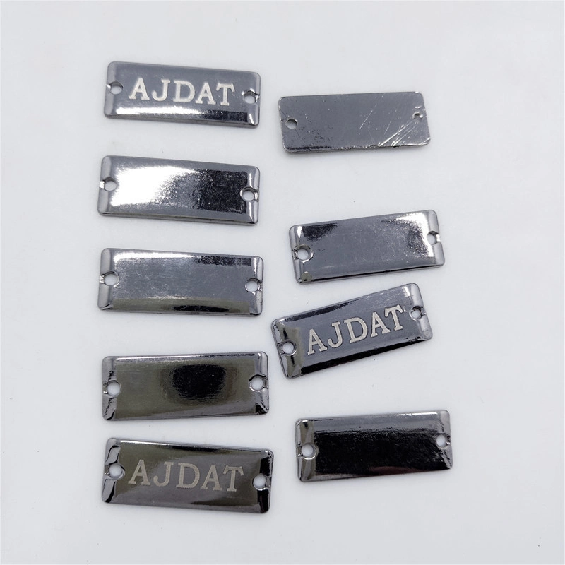 Custom Metal Embossed Nameplate Label Tag Logo for Handbag Hats Hardware Accessory