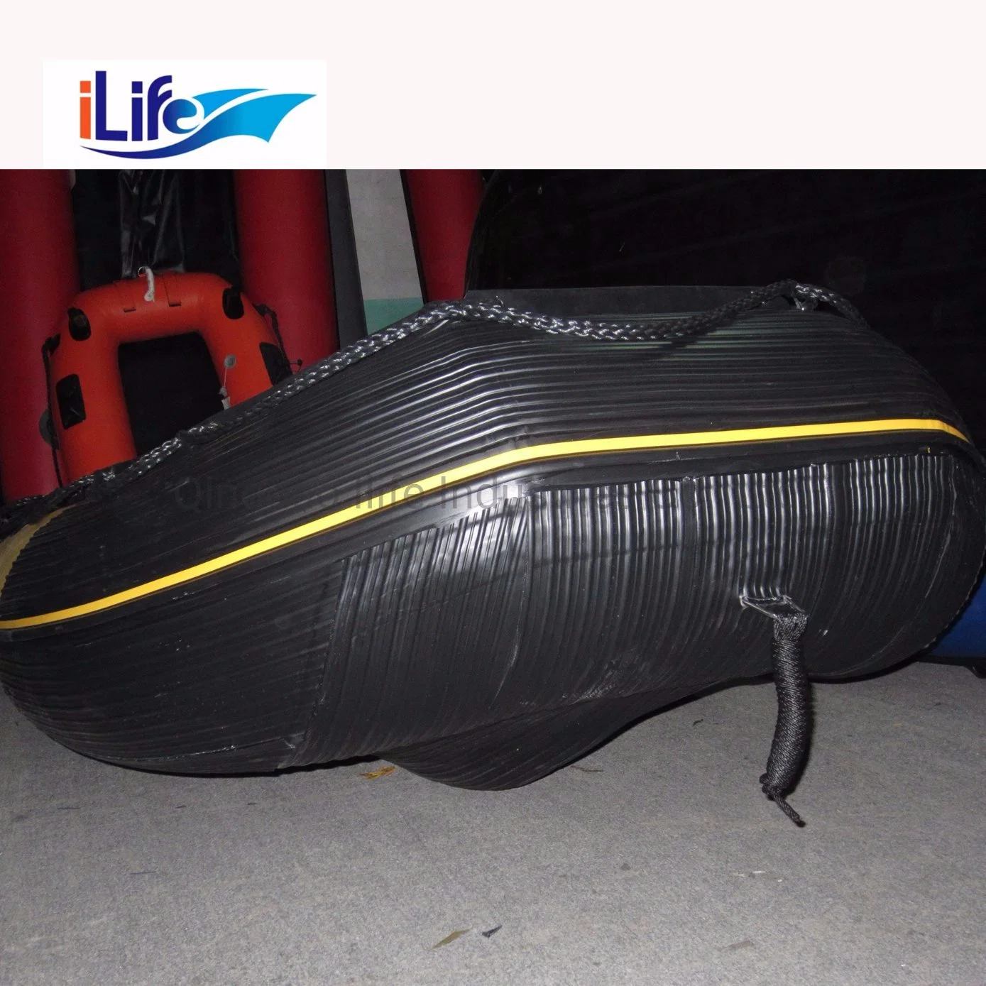 Ilife 3m Yellow Full Path PVC/Hypalon Inflatable Rescue Fishing Rubber Boat with Aluminum/Drop Stitch Air/Plywood Floor with Ce