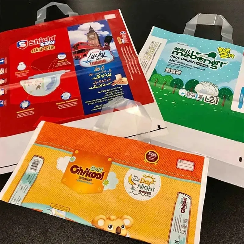 China bolsa de embalaje de los pañales desechables Fabricante Pañales pañal bolsa de plástico