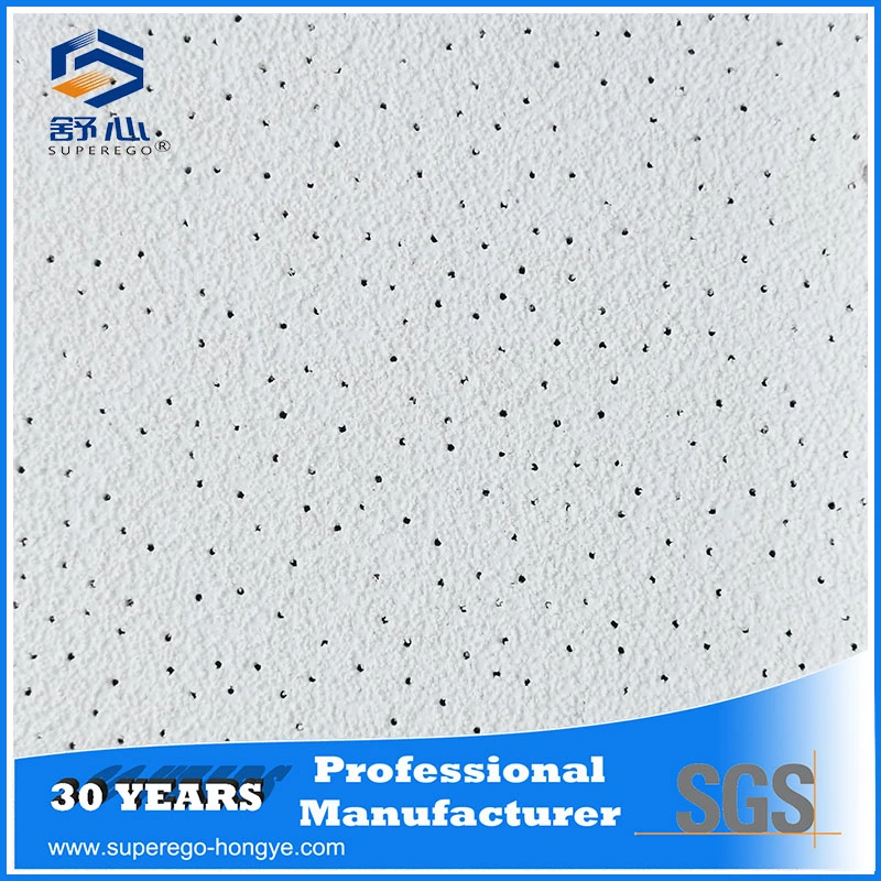 Rh95 Sanded Pattern Acoustic Moistureproof Fireproof Mineral Fiber Ceiling Tile