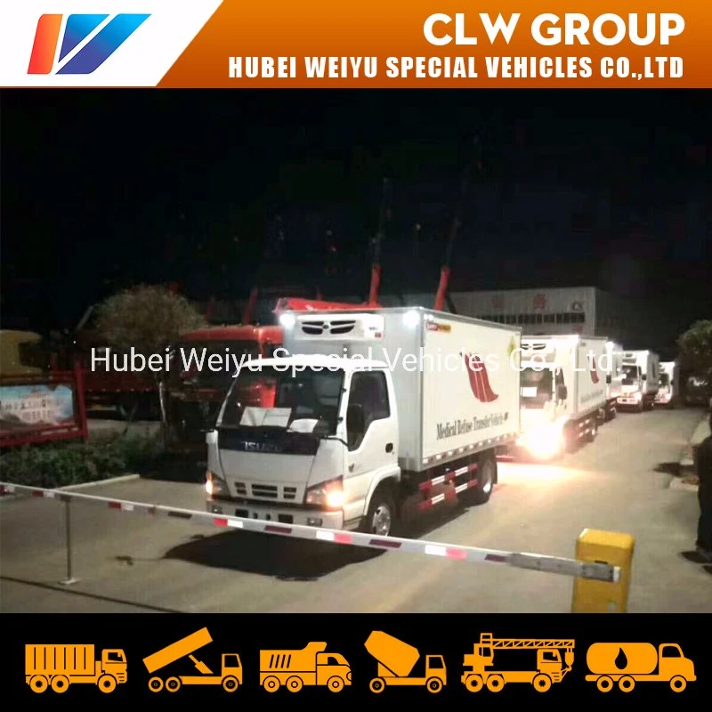 4X2 Isuzu Refrigerated Van Medical Waste Truck Medical Refuse Transport Truck