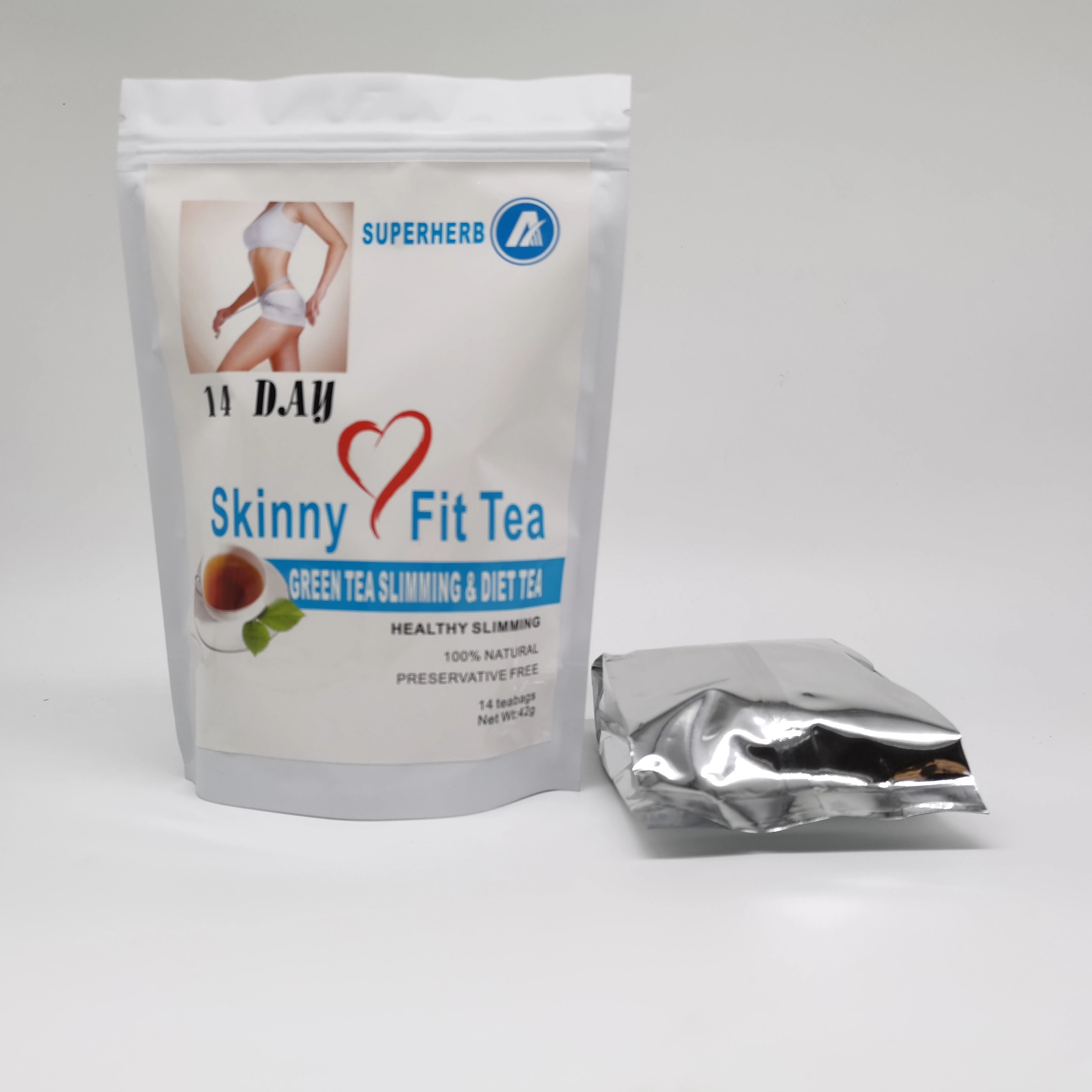 Green Slimming Herbal Tea Fat Reduction Lose Weight Control Diet 14 Days Skinny Fit Tea