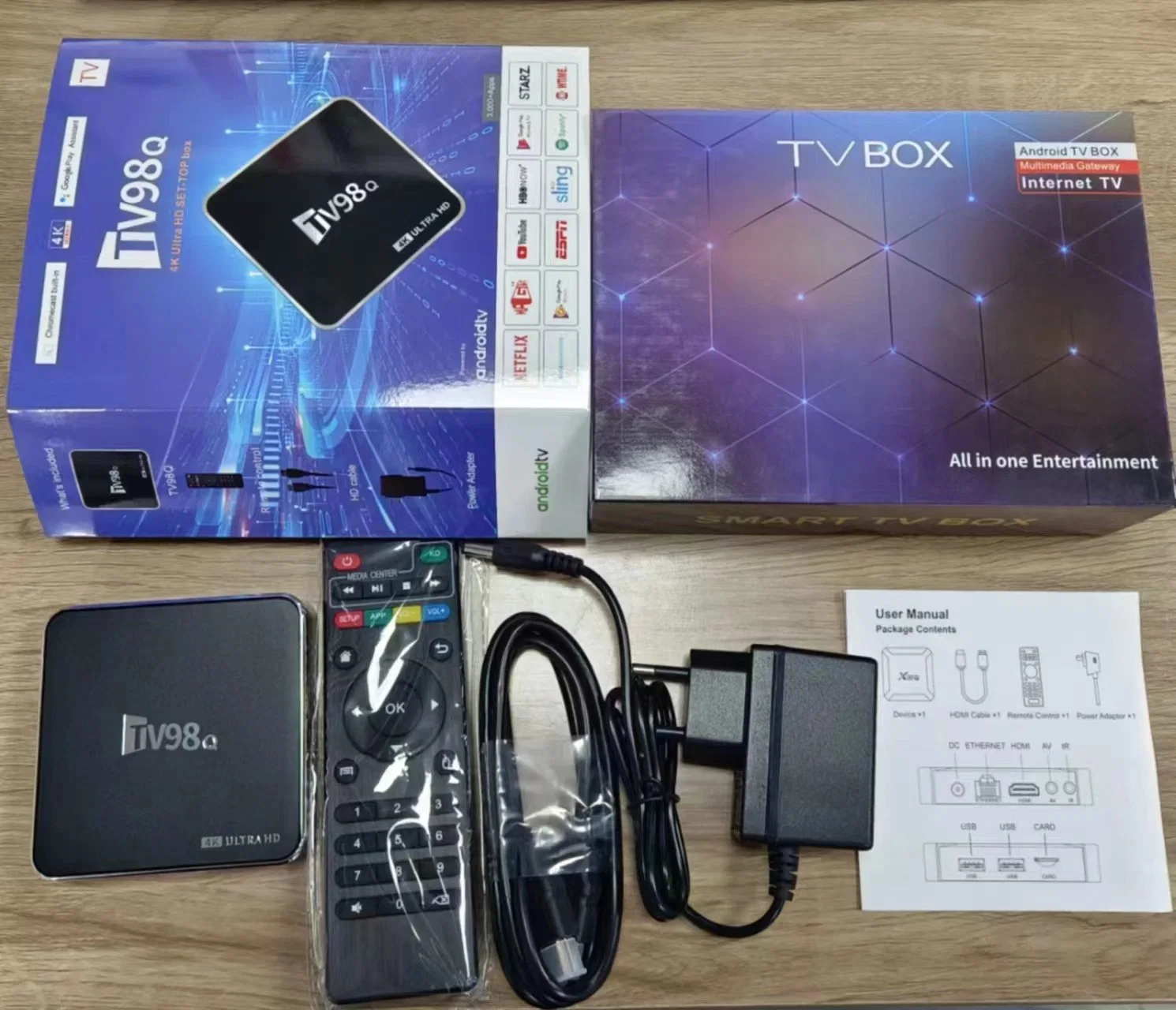 TV98 Bt TV Box Android 12.1, Allwinner H313 2.4GB+5GB WiFi+Bt 4K