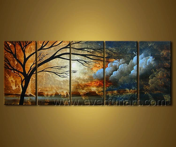 Hand Painted Landscape Oil Painting on Canvas (LA5-068)