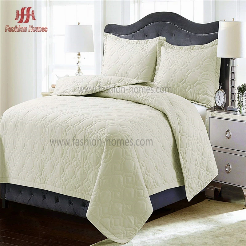 F-2522 Top Grade Embroidery Soft Washed Microfiber Quilt Bedspread Bedding Sets