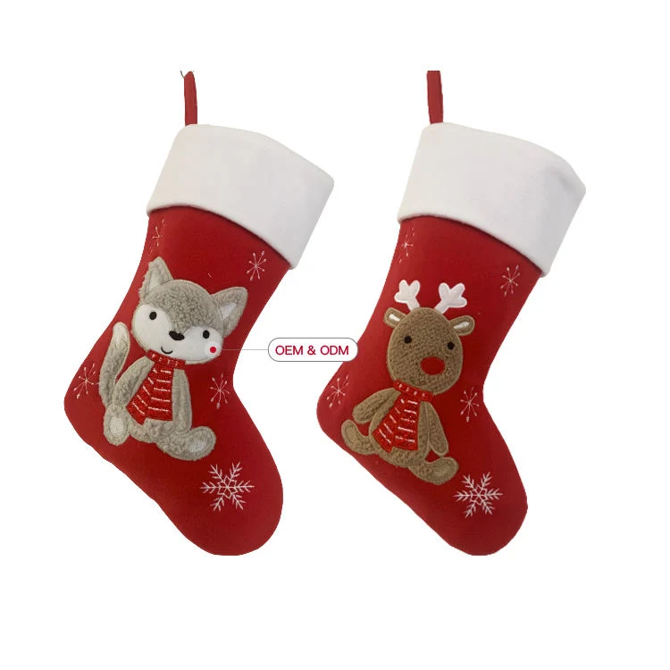 Red Candy Stockings Christmas Gift Bag Children&prime; S Decoration Gift