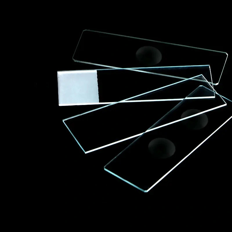 Подготовлен лабораторного микроскопа слайды стекла