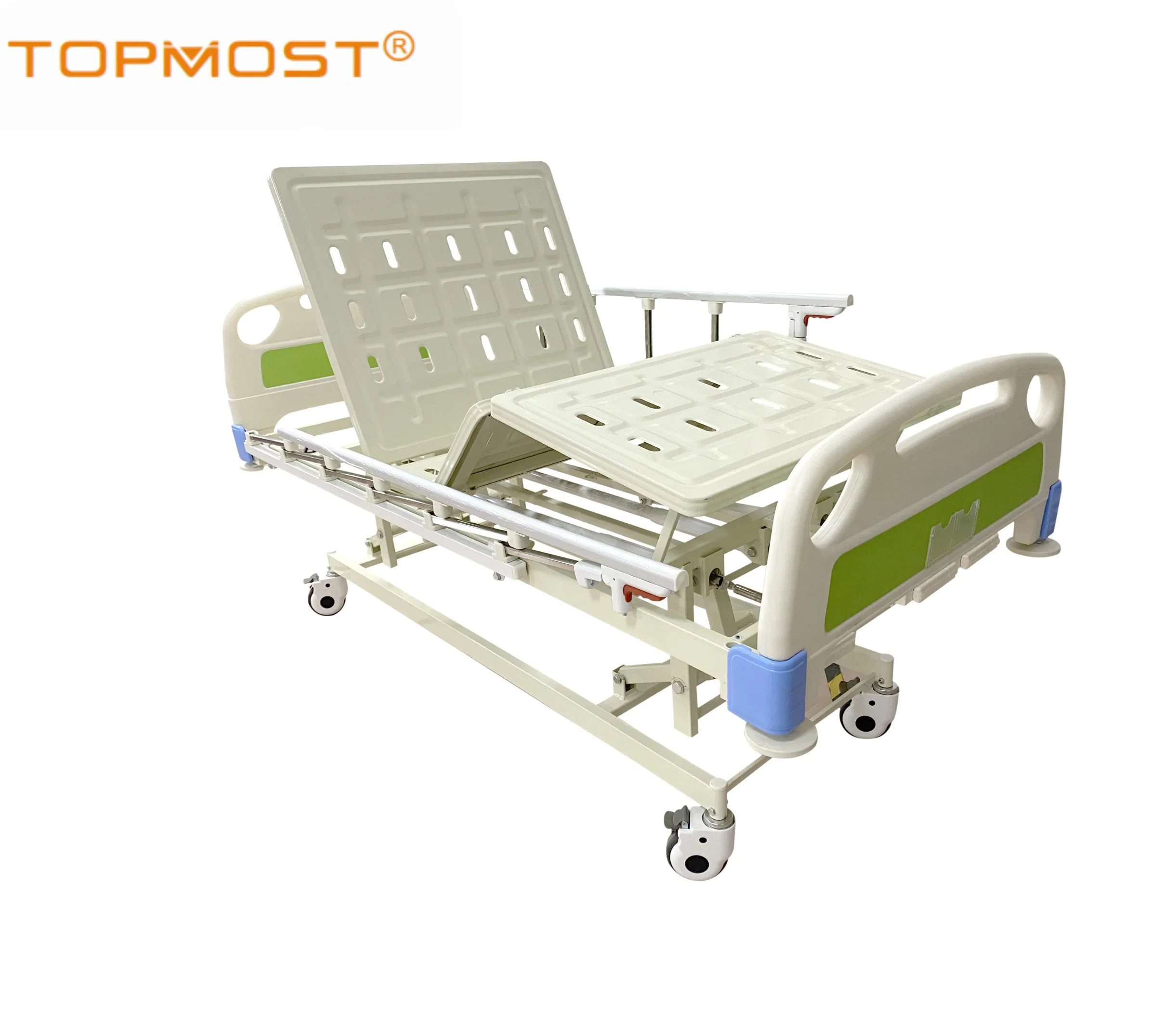 3 cama manual de hospital Camas manuales de hospital de altura ajustable Cama médica manual para la venta