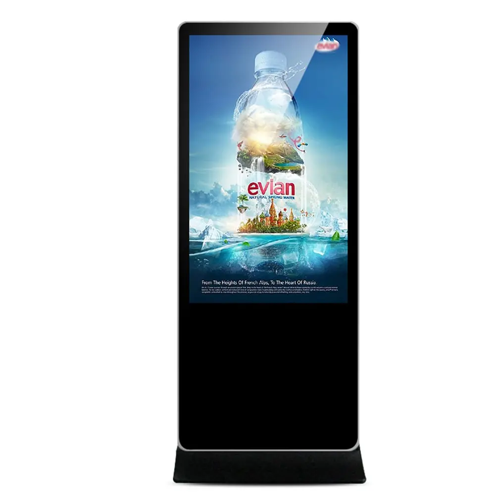 55 Inch-de-chaussée ultra mince permanent Transparent Sigange numérique pour 4s Shop