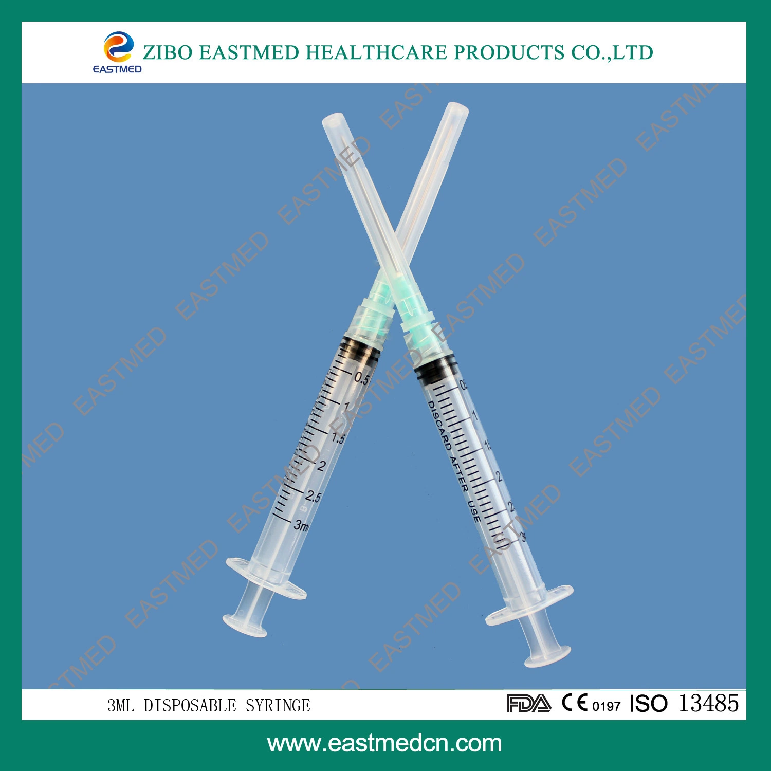 Hot Sale 3cc Syringe Sterile Luer Lock with Attached Needle