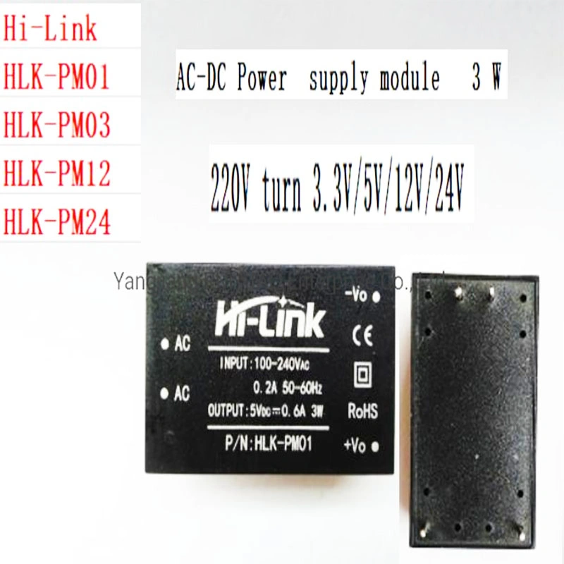 AC-DC Módulo de alimentación de 3 W, 220V de vuelta de 3,3 V/5V/12V/24V Hlk-Pm01, componentes electrónicos, muebles inteligentes, la máquina