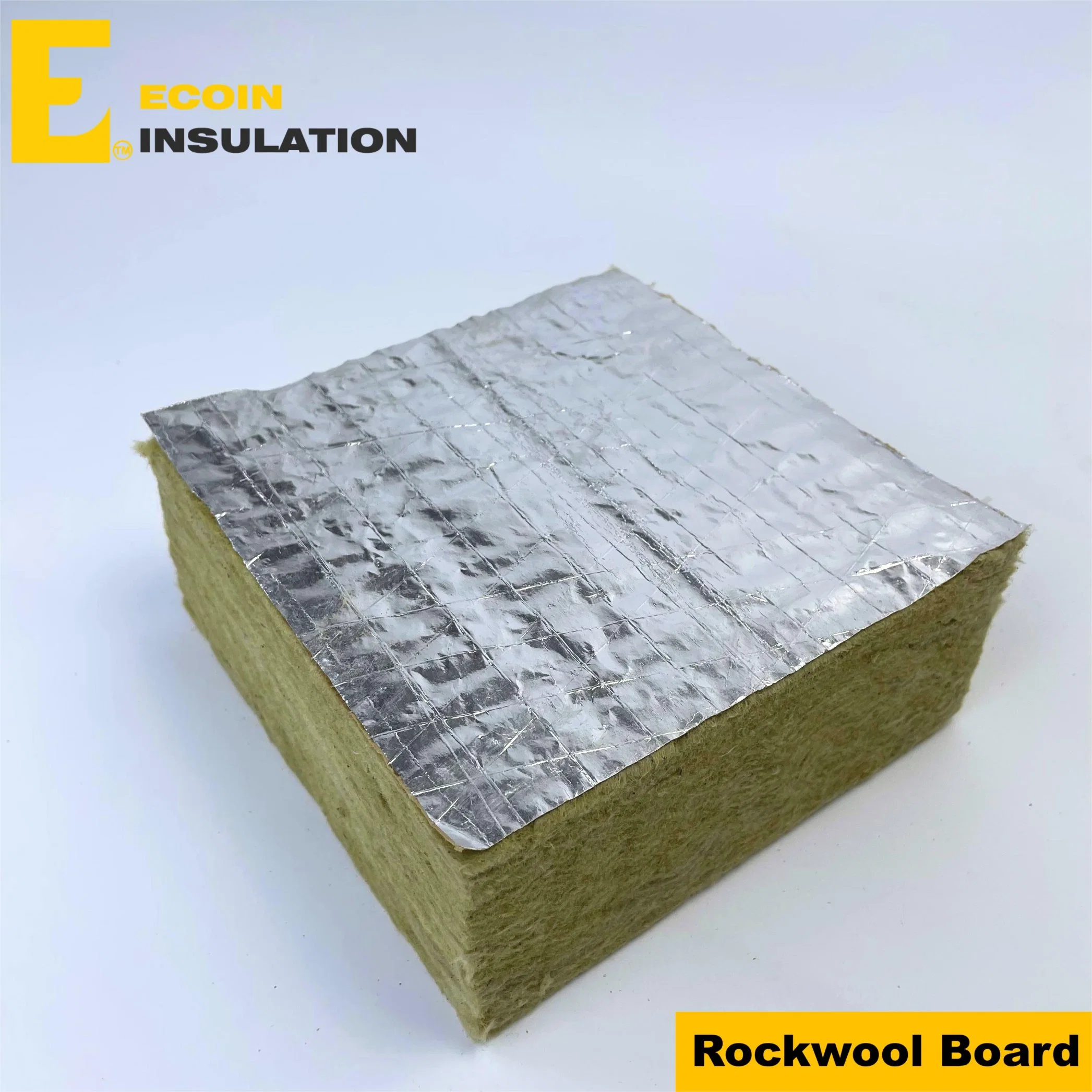 Rockwool Board/Slab/Sheet with Aluminum Foil Faced for Exterior Wall Roof Attic 120kg/M3 Soundproofing Insulation Mineral