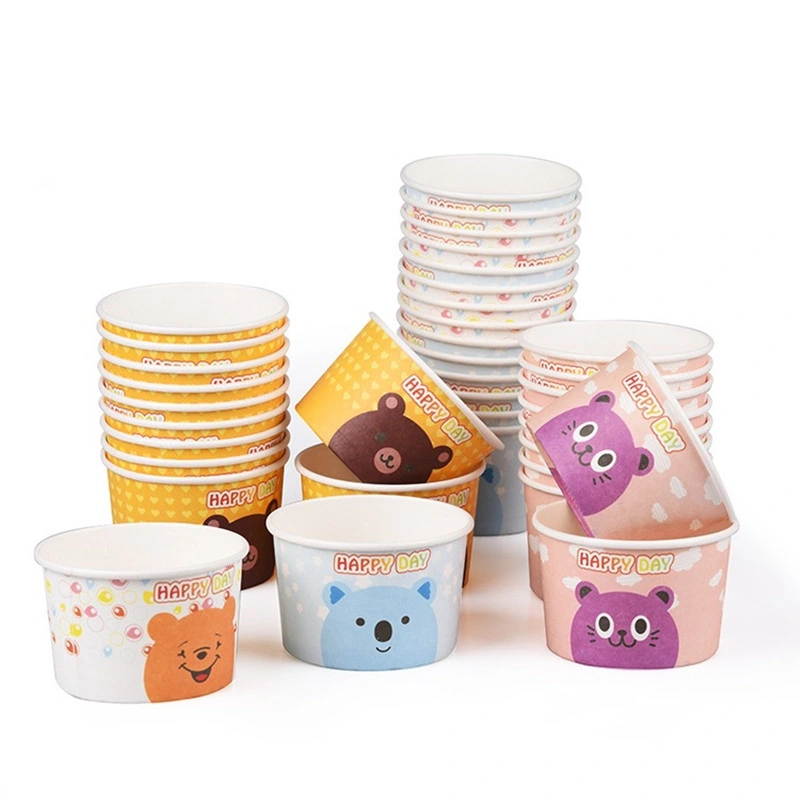 Customized Printed Food Grade Ice Cream Paper Bowl Disposable Paper Bowl