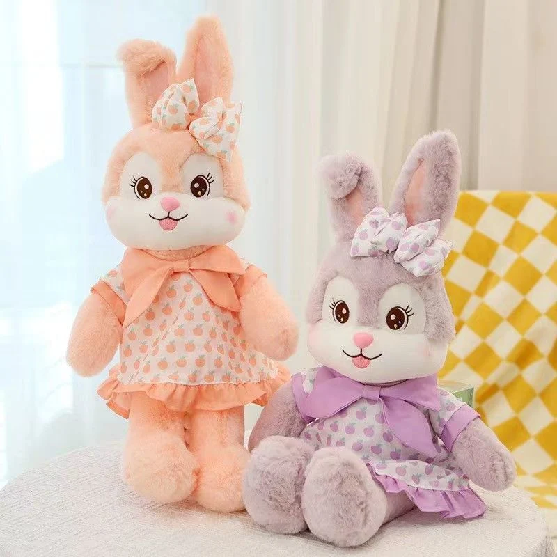 Boneca macia Dudu New Rabbit Plush Toy Girls Presente de ano novo bonito do Bunny
