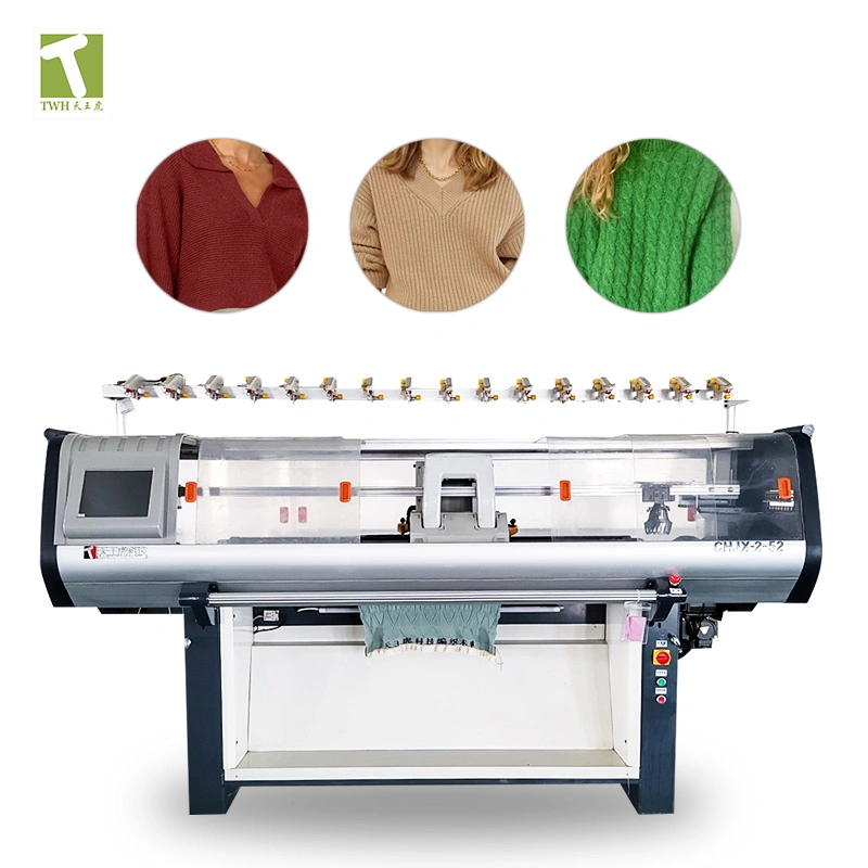 12gg One Carriage 52inch Simple Single System Used Flat Seamless Digital Knitting Machine