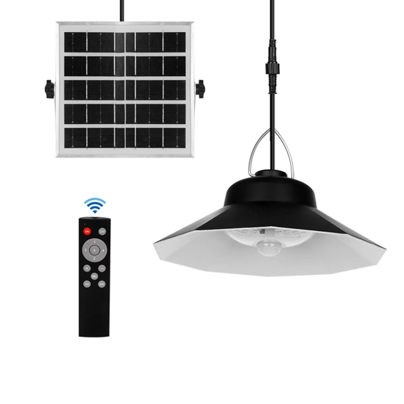 IP65 15W Remote Control PIR Solar Garden Lamp Outdoor Solar Pendant Light