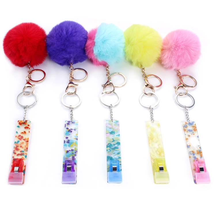 Wholesale/Supplier Acrylic Material Card Puller Custom Your Own Credit Card Grabber Keychain for Long Nails