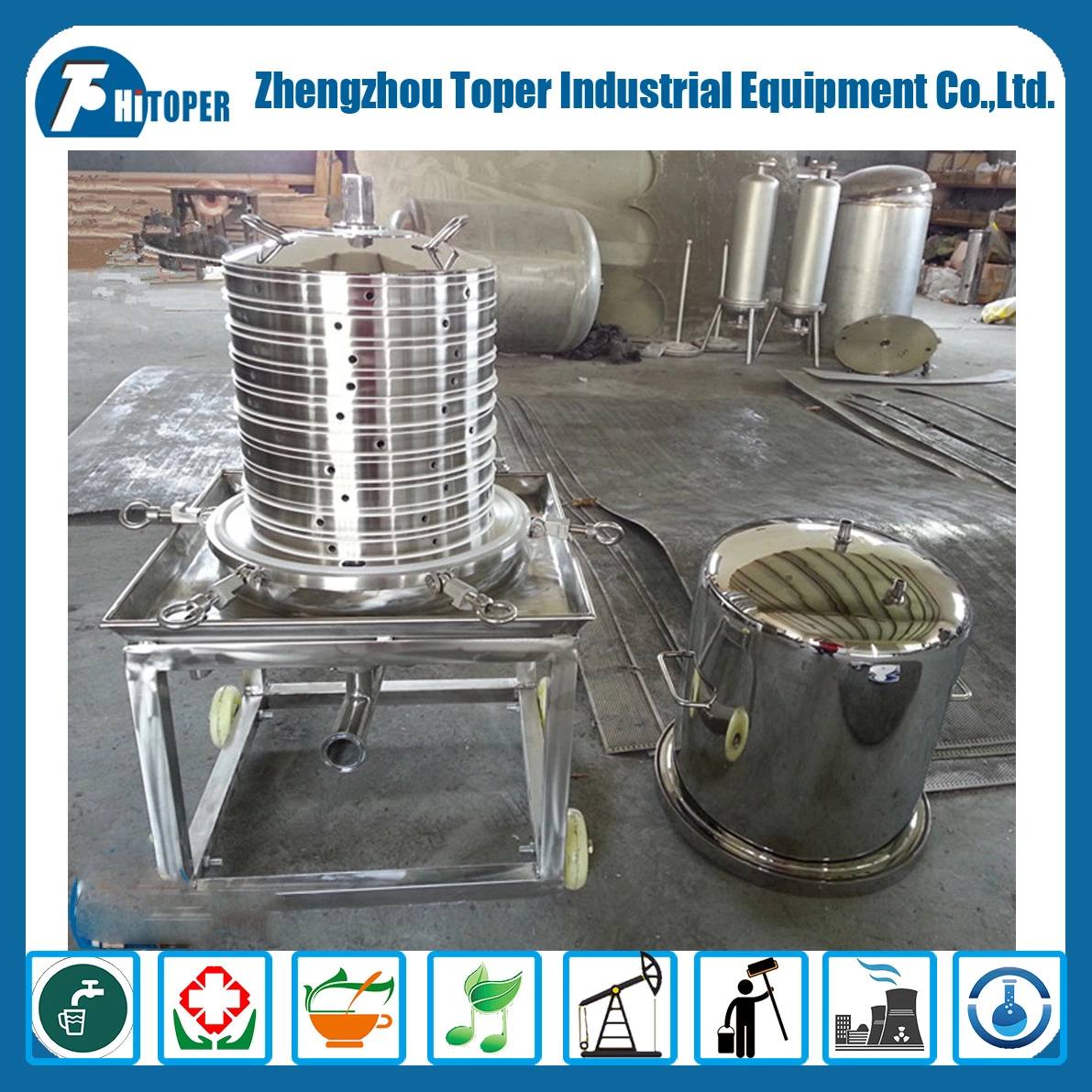 Vetrical Structure Plate-Frame Type Carbon Block Water Filter