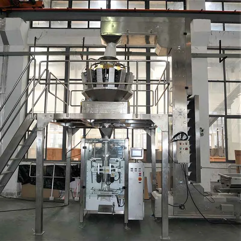 Ky420d Vffs Nitrogen Filling Fried Fish Skin Chips Packing Machine, Automatic Forming Packaging Sealing Date Printing