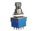 on on, 3PDT Pin Pushbutton Switches