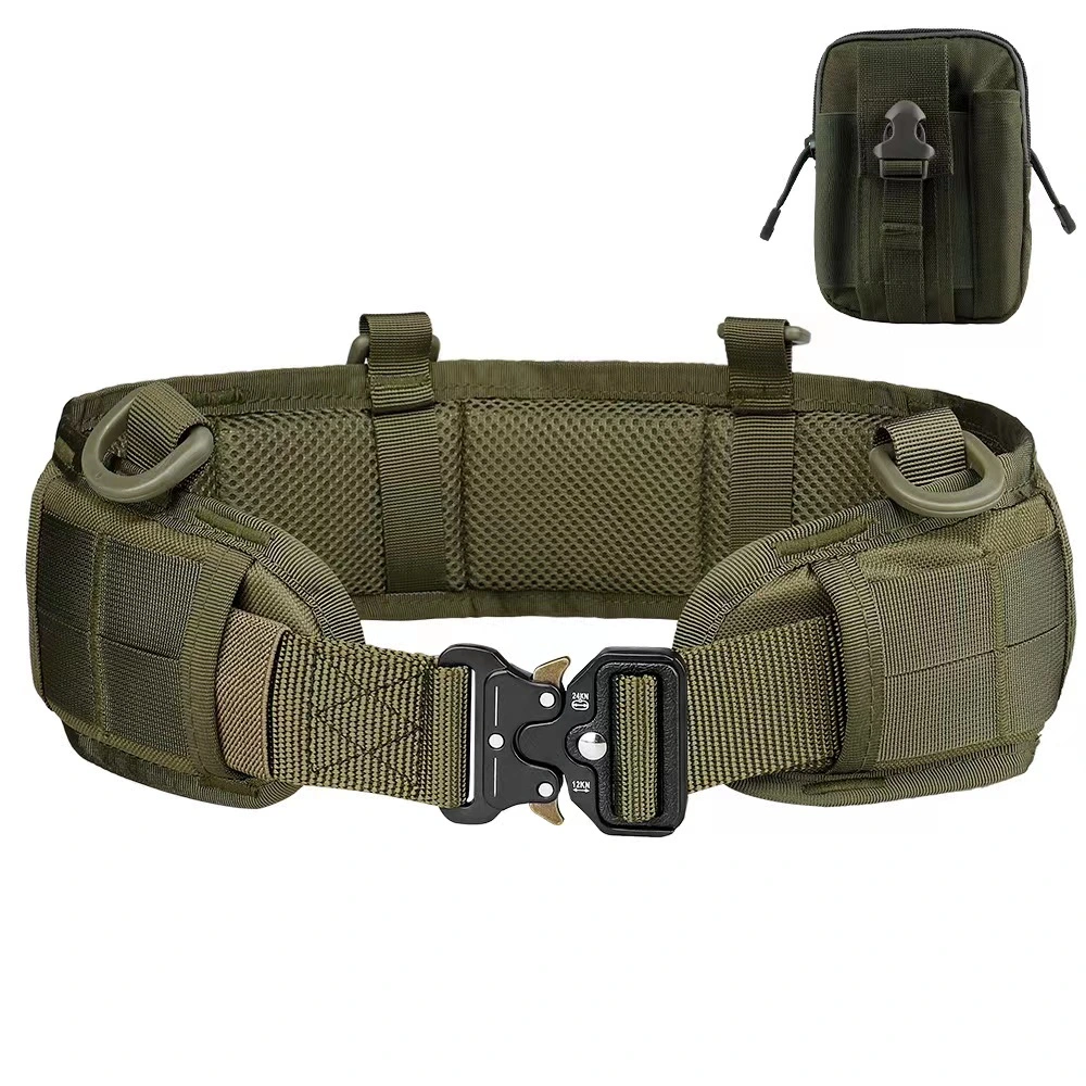 Yuemai Nuevo conjunto de correas tácticas paquete de accesorios con hebilla de alpinismo Bolso de cintura portátil Molle con sello para la cintura