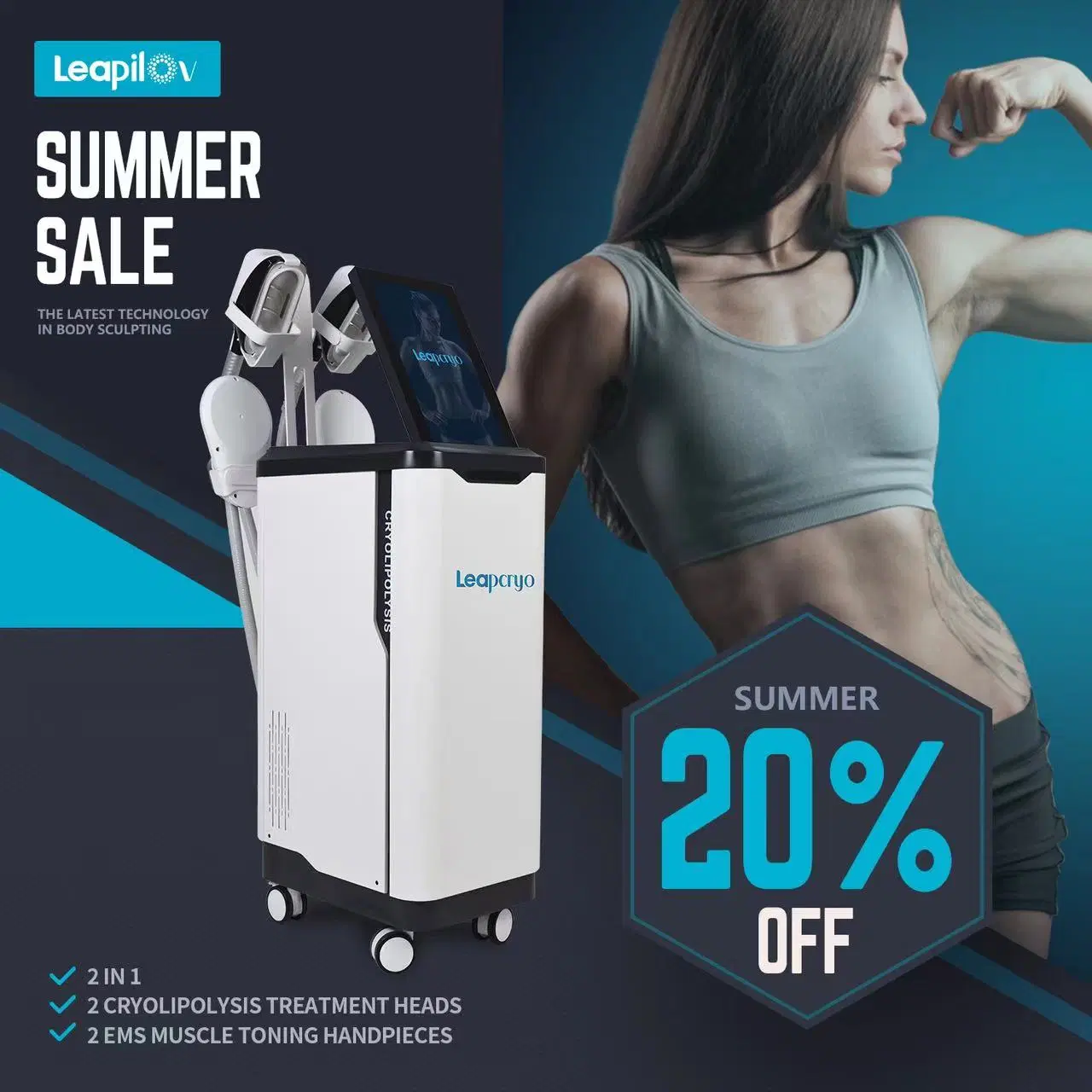 2023 Newest Updated EMS Muscle Building Two in One Body Sculpting Machines