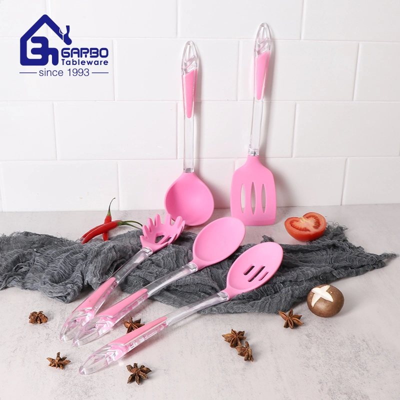 Best Gadget Kitchen Cooking Tools Camping 9PCS Silicone Kitchen Utensil Set with PC Handle