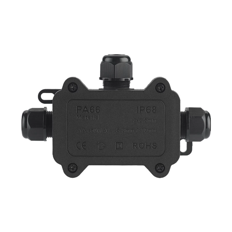 Small H Type Plastic Electrical Wire Underwater Cable LED Power IP68 3 Way Waterproof Wire Connection Junction Boxes