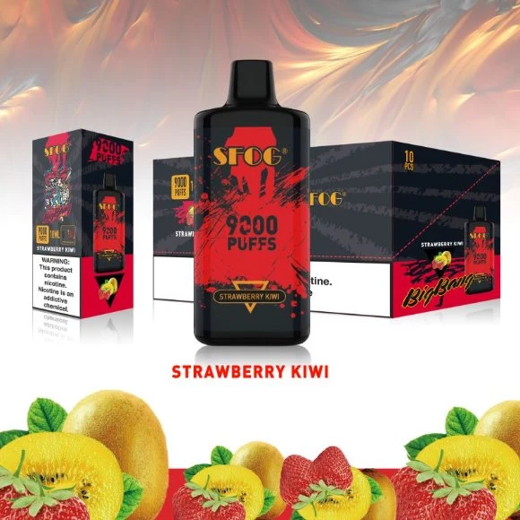 Sfog Big Bang Einweg E Zigarette Gerät Vapes Puff Bar 9000 Puffs vorgefüllt 18ml Pods Vape Box Mod Mesh Coil 950mAh Wiederaufladbare 12 Farben Vapor vs Randm