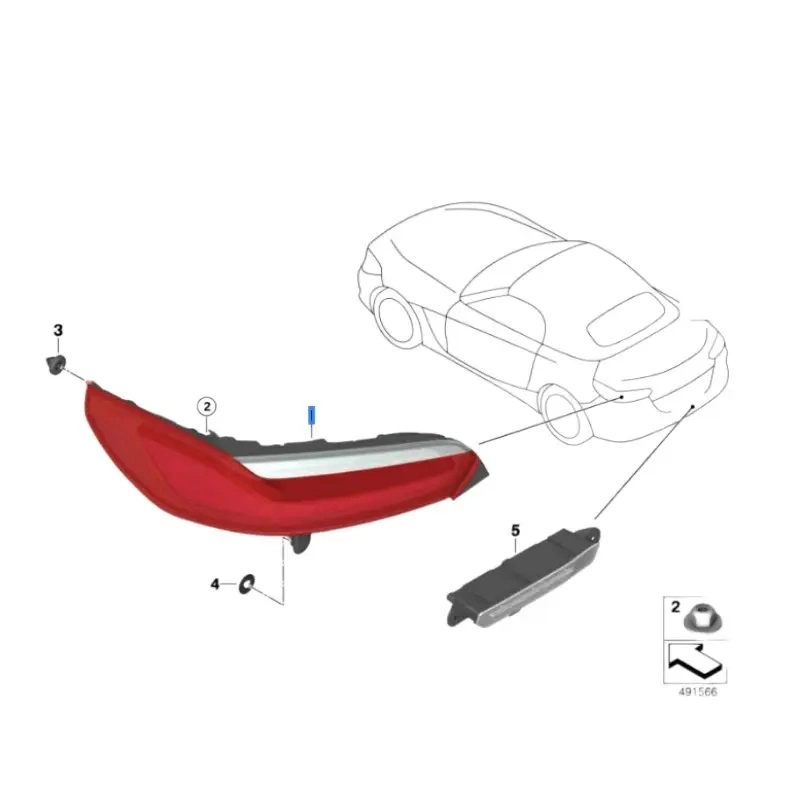 Repuestos de Automóviles son aplicables a el nuevo BMW Z4 Z4 G29 de 2019 provocó el desmontaje Second-Hand original conjunto de luces traseras OE 63217439018