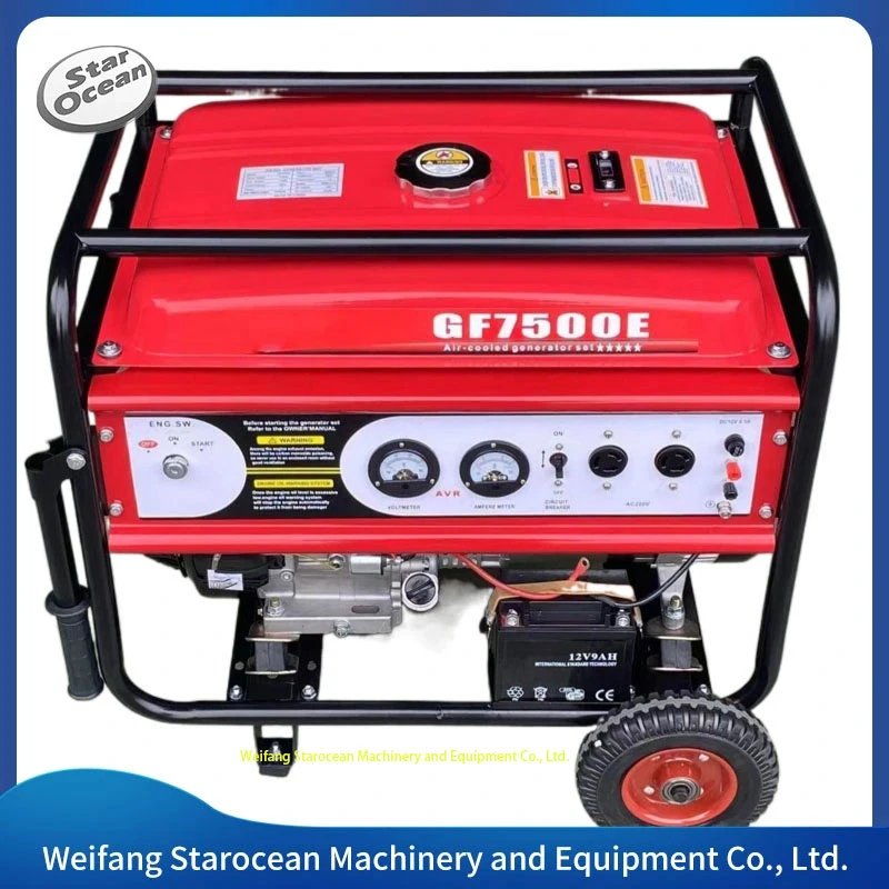 Industrial Portable Electric Power Backup Gasoline Generator Portable Displacement 196cc Power Tools