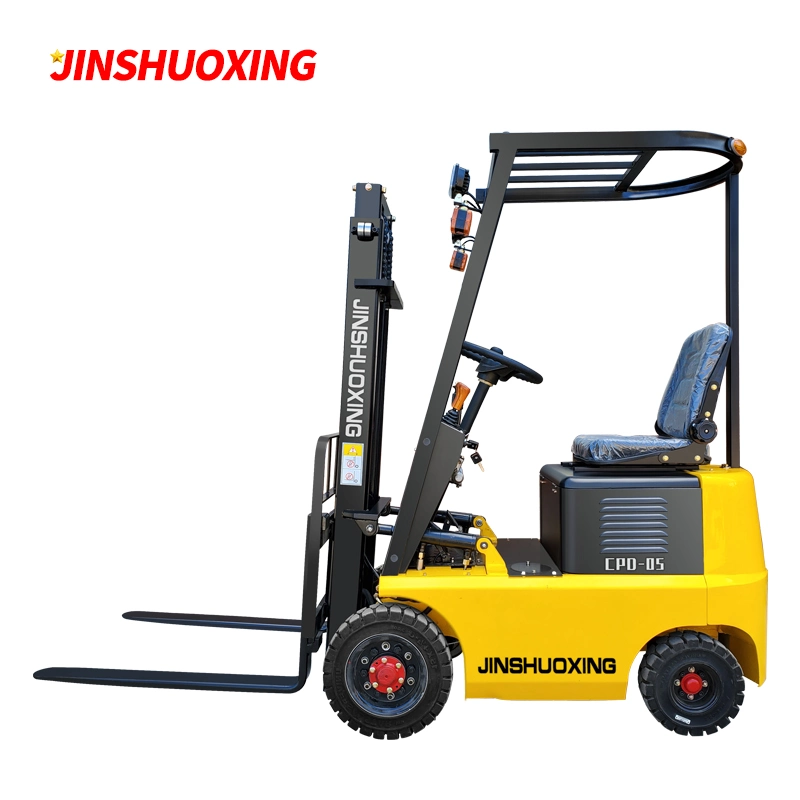 Mini Four Wheels Electric Counterbalanced Fork Lifter Cargo Storage Lifting equipment