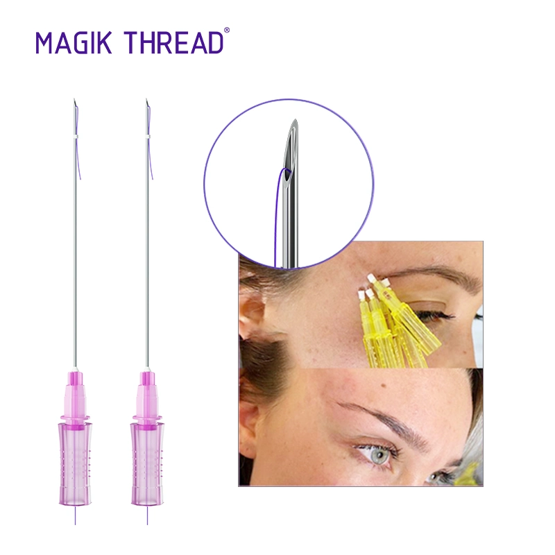 Pdo/Pcl/Plla Non Surgical Face Lifting Suture Thread with Needle/Cannula for Facelift